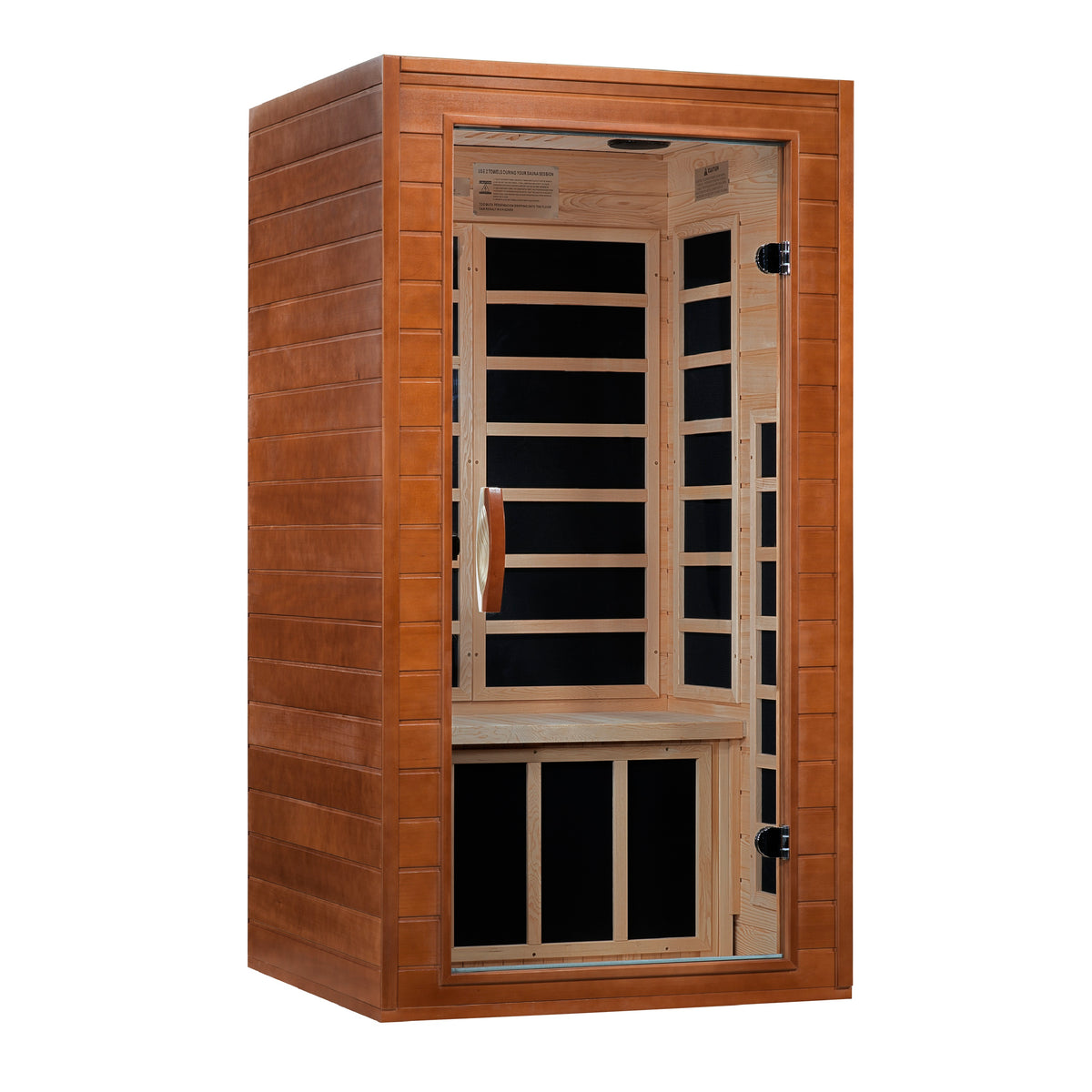 Dynamic Low EMF Infrared Sauna 1 Person Canadian Hemlock Indoor Sauna