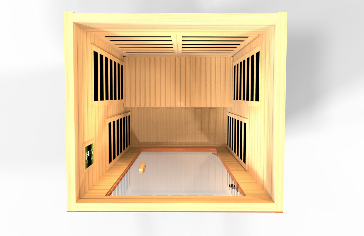 Dynamic Low EMF Infrared Sauna 1 Person Canadian Hemlock Indoor Sauna