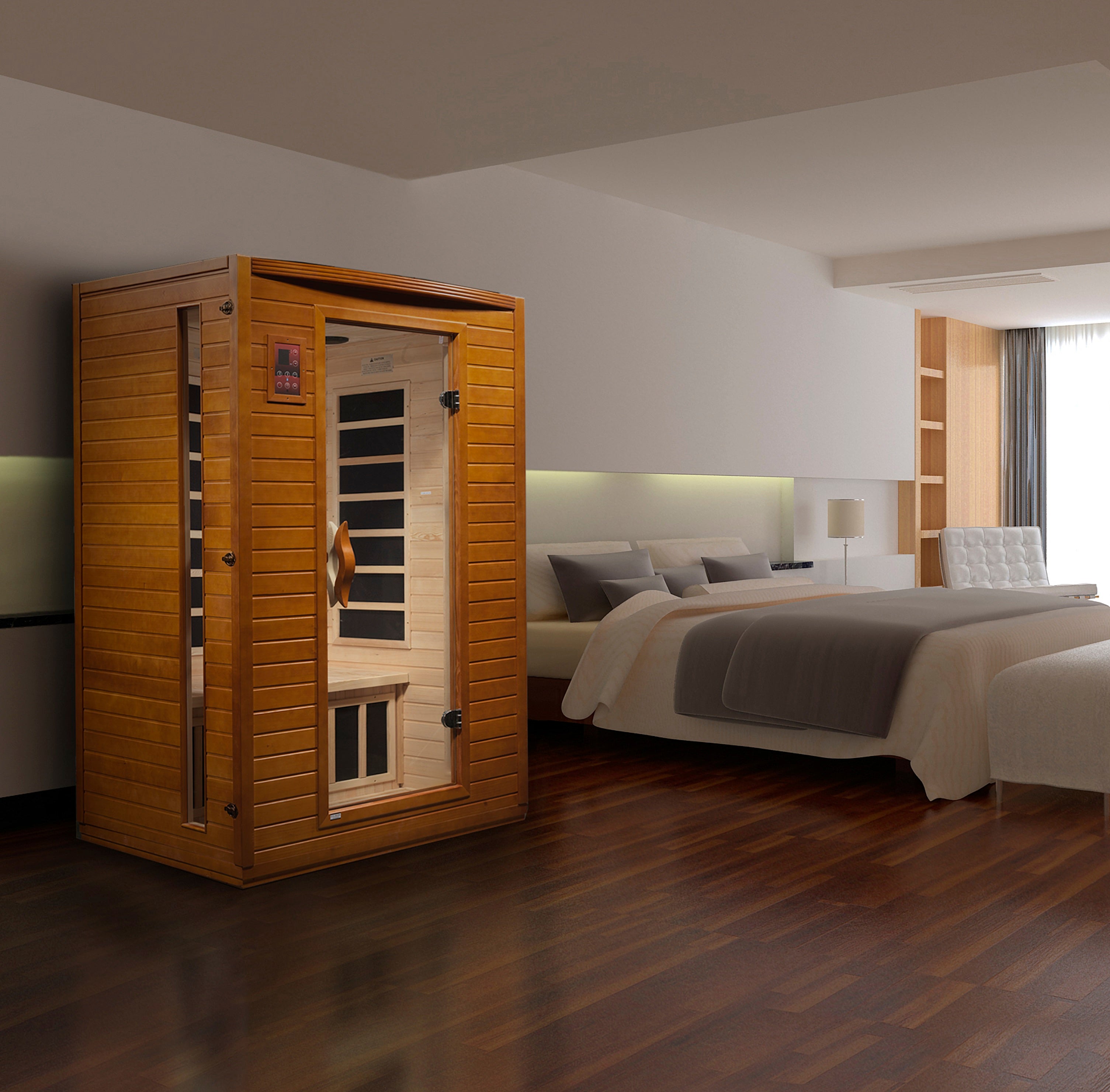 Dynamic "Versailles" FAR Infrared Sauna Low EMF with Canadian Hemlock DYN-6202-03