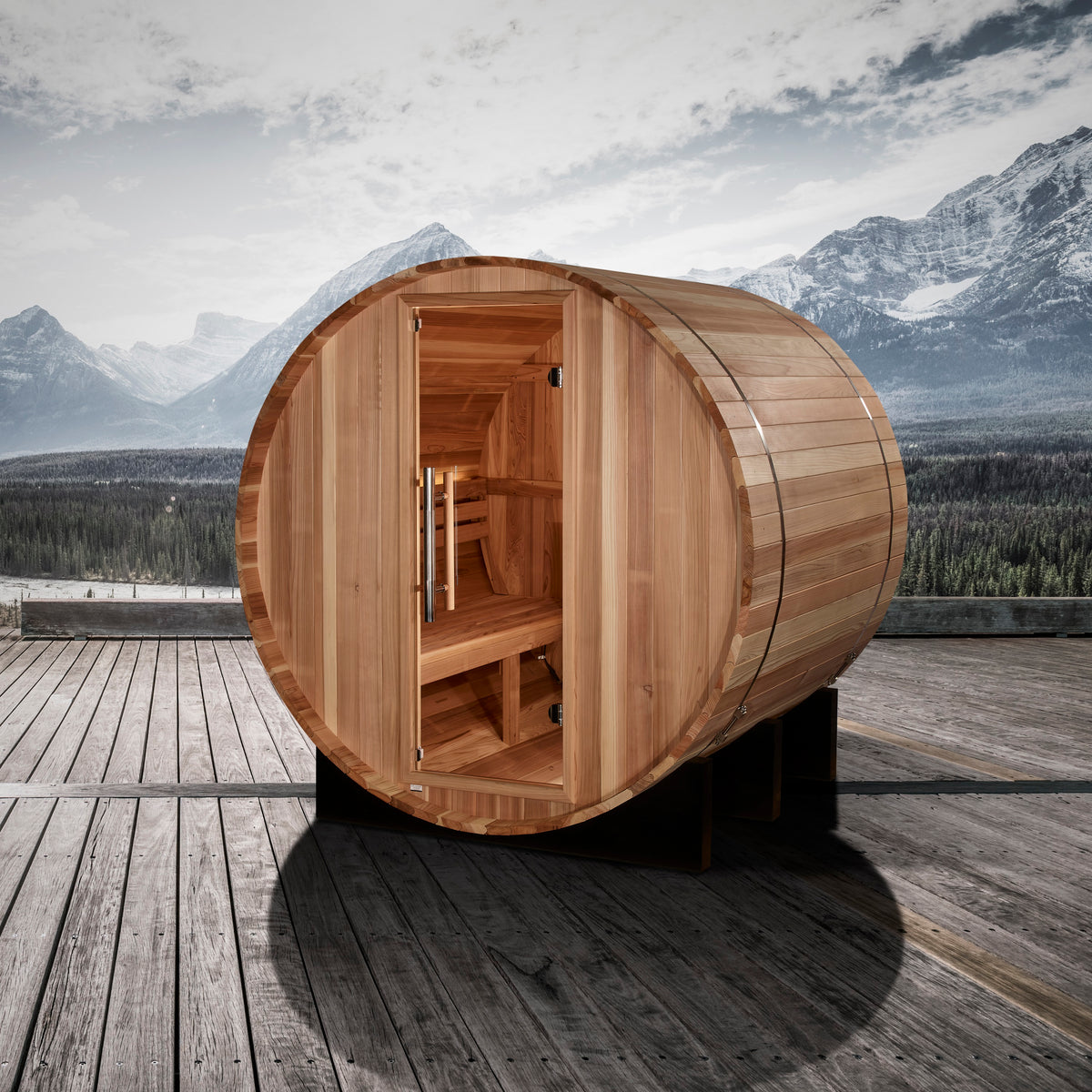 2-Person Outdoor Barrel Sauna – Model GDI-B002-01