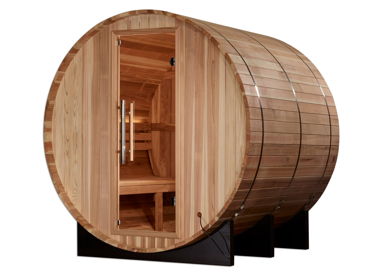 4-Person Outdoor Barrel Sauna – Model GDI-B004-01