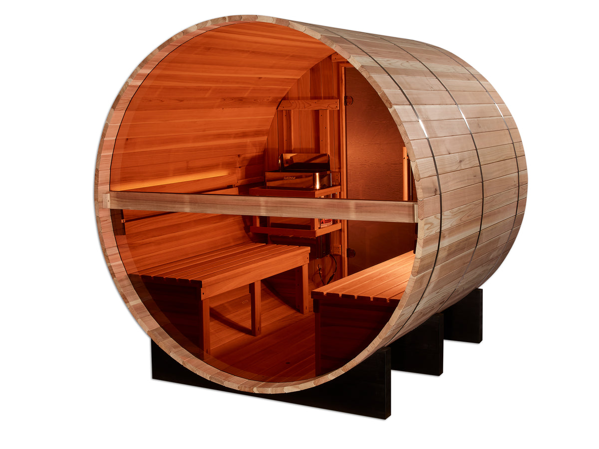 4-Person Outdoor Barrel Sauna – Model GDI-B024-01