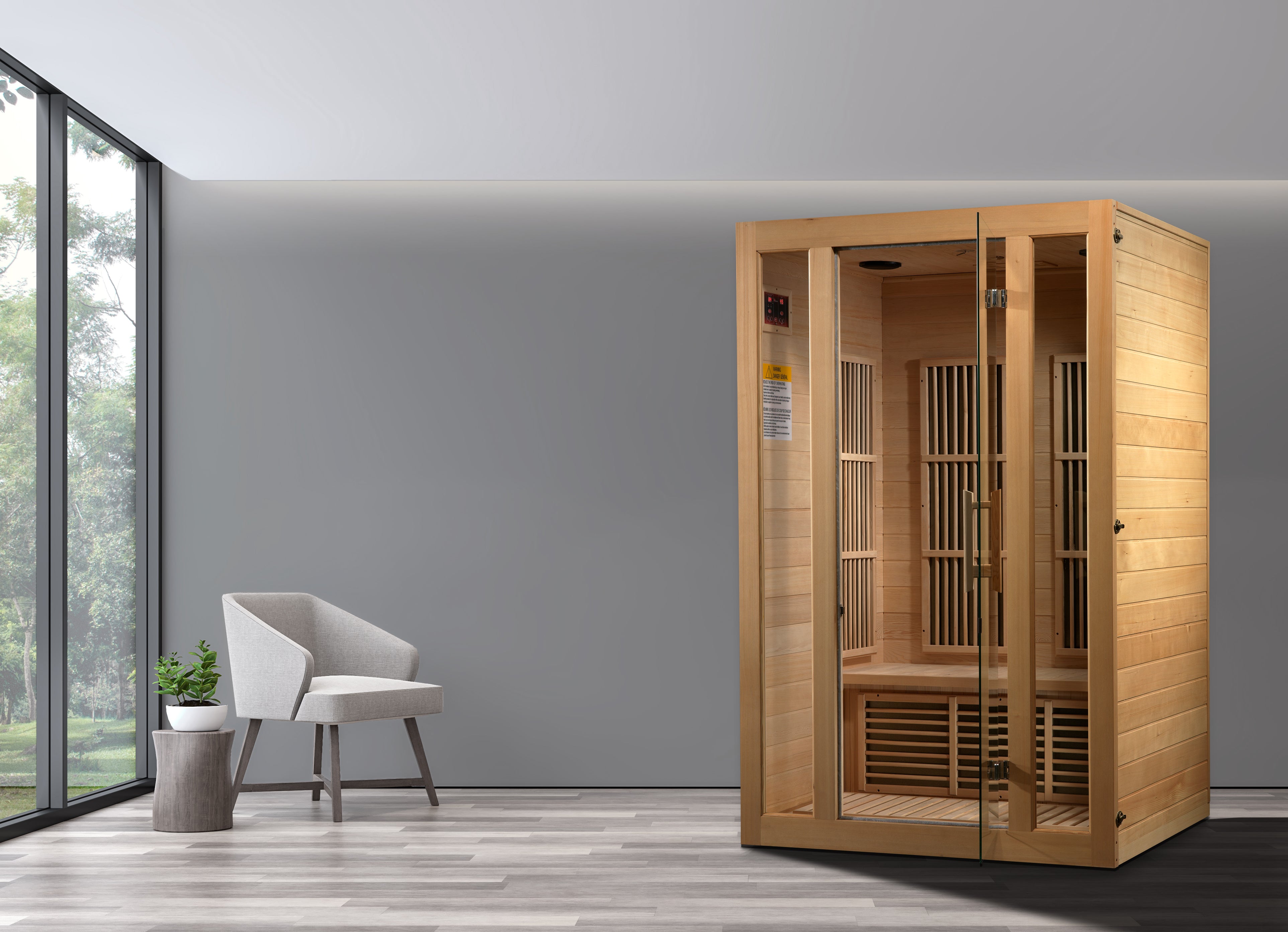 Maxxus "Seattle" FAR Infrared Sauna Low EMF with Hemlock Wood MX-J206-01