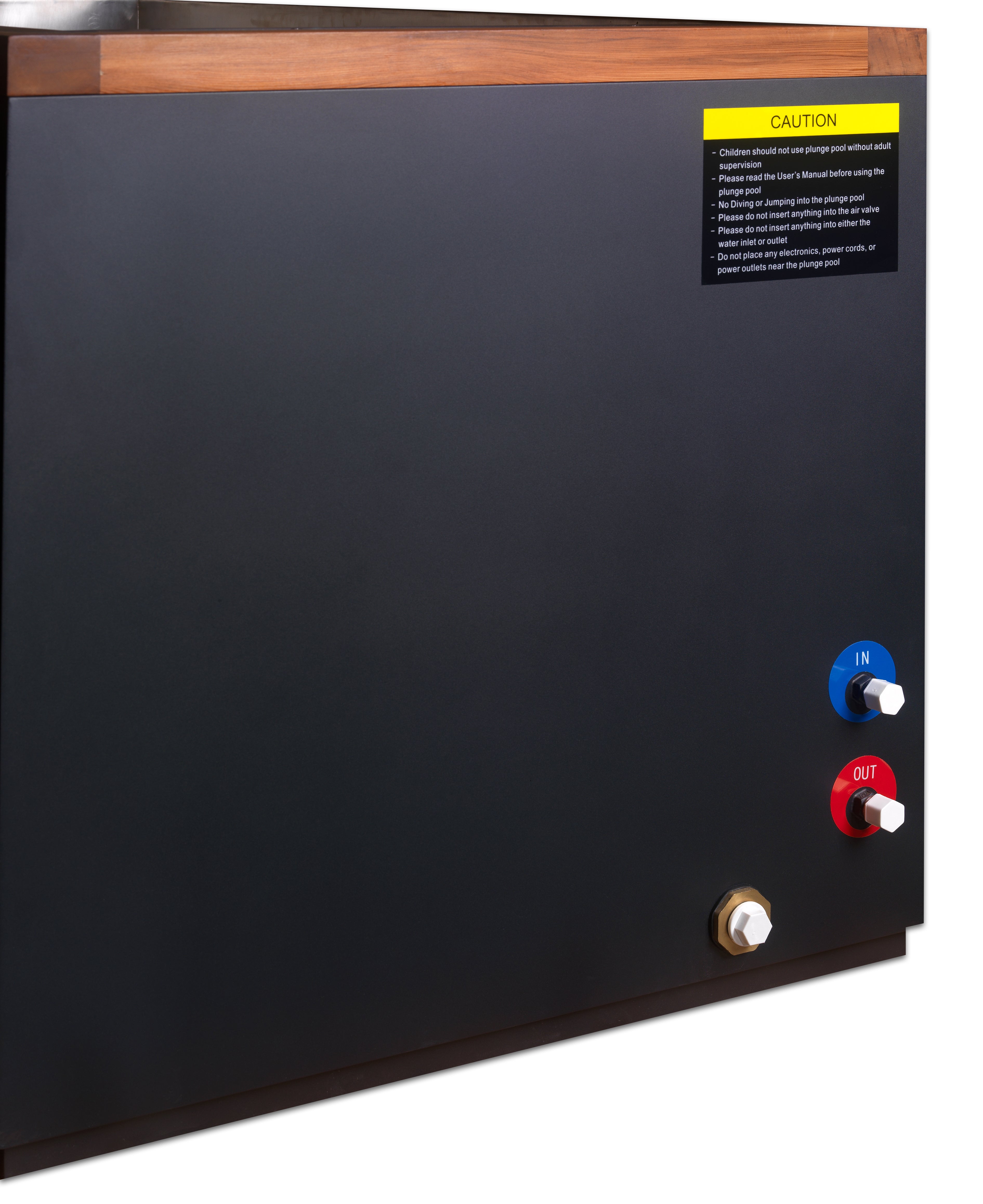 Dynamic Cold Therapy Cold Plunge Tub with Pacific Cedar Trim & Stainless Steel Cabinet